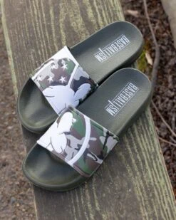 Star Spangled Flag Man Slides - Camo/White-6610763808838 -Baseballism 0X1A9735