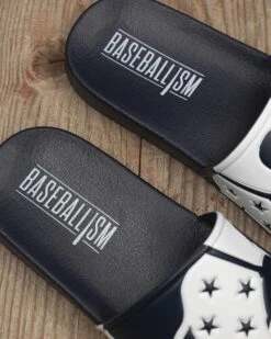 Star Spangled Flag Man Slides - White/Navy-6610763677766 5 Star Spangled Flag Man Slides - White/Navy-6610763677766 -Baseballism FlagManCircleSlidesNavyWhite 2