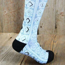 Scorebook Socks - High Calf-7396091141 -Baseballism ScorebookSocks Wood