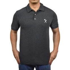 Flag Man Summer Polo - Charcoal-9209487045