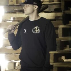 Beast Mode Reversible Crew Neck Sweater-7198430855238 -Baseballism baseballism beast mode reversible crewneck mens 001