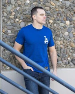 Bear Flag - Los Angeles Dodgers-6966394421318 -Baseballism baseballism cali bear mens tee Dodgers 005