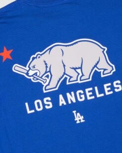 Bear Flag - Los Angeles Dodgers-6966394421318 -Baseballism baseballism cali bear mens tee Dodgers 007