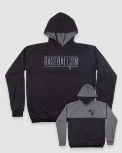 Baseballism Classic Double Play Reversible Hoodie (Black/Grey)-7152990421062