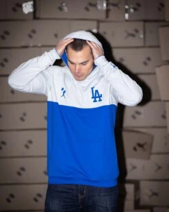 Double Play Reversible Hoodie - Los Angeles Dodgers-7083292491846 -Baseballism baseballism mlb reversible hoodie mens Dodgers 008