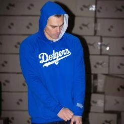 Double Play Reversible Hoodie - Los Angeles Dodgers-7083292491846 -Baseballism baseballism mlb reversible hoodie mens Dodgers 009