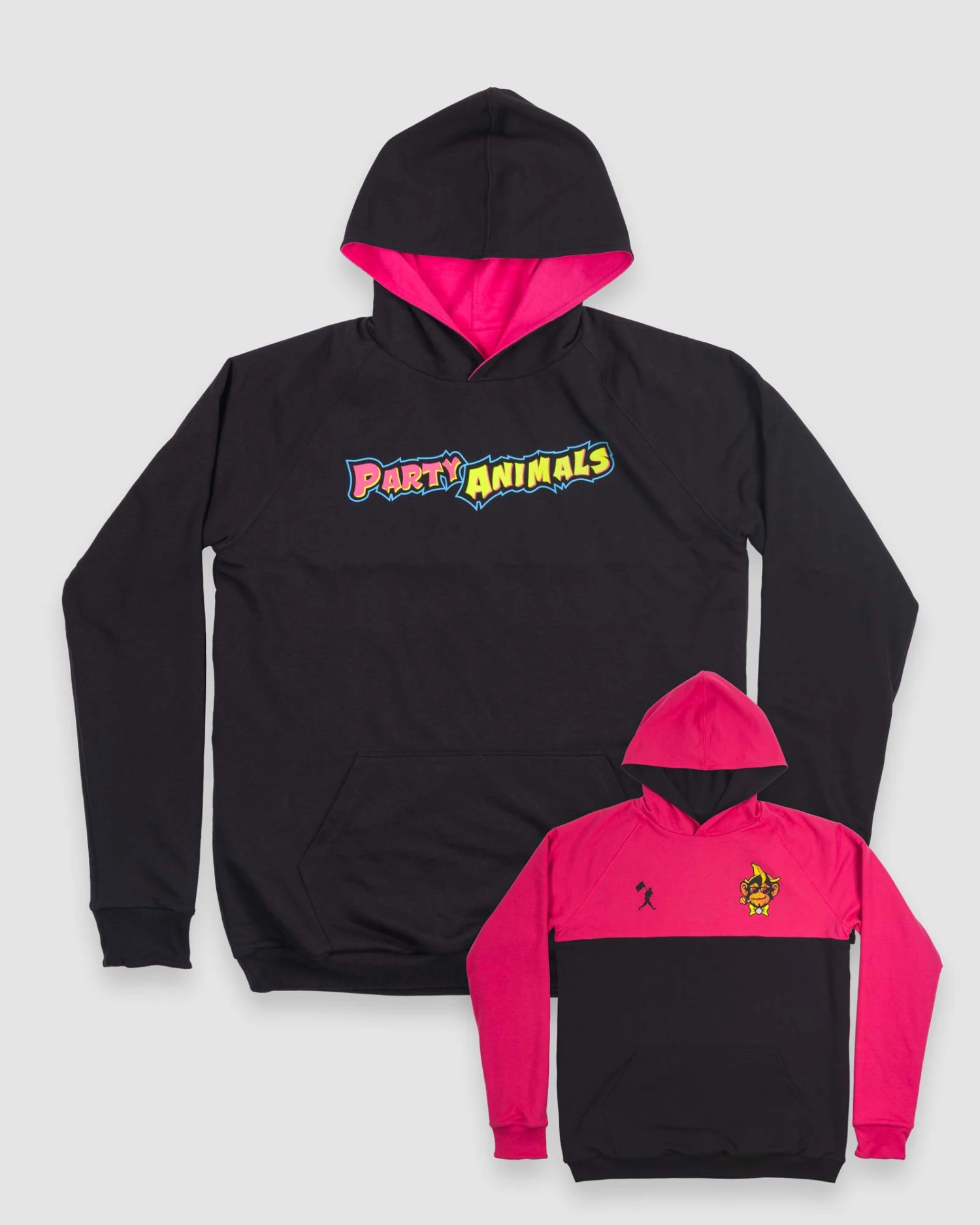 Double Play Reversible Hoodie: Party Animals - Baseballism X Savannah Bananas-7146654203974 1 Double Play Reversible Hoodie: Party Animals - Baseballism X Savannah Bananas-7146654203974