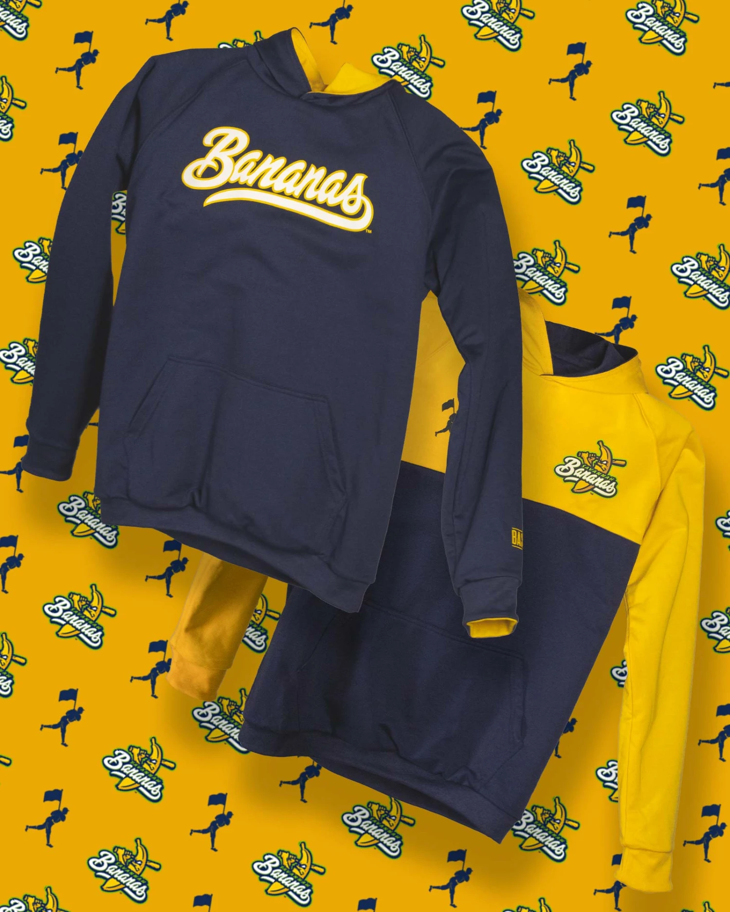 Double Play Reversible Hoodie - Baseballism X Savannah Bananas-7103172771910 8 Double Play Reversible Hoodie - Baseballism X Savannah Bananas-7103172771910 - Image 8